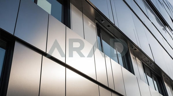 نمای سالید آلومنیوم نقره ای